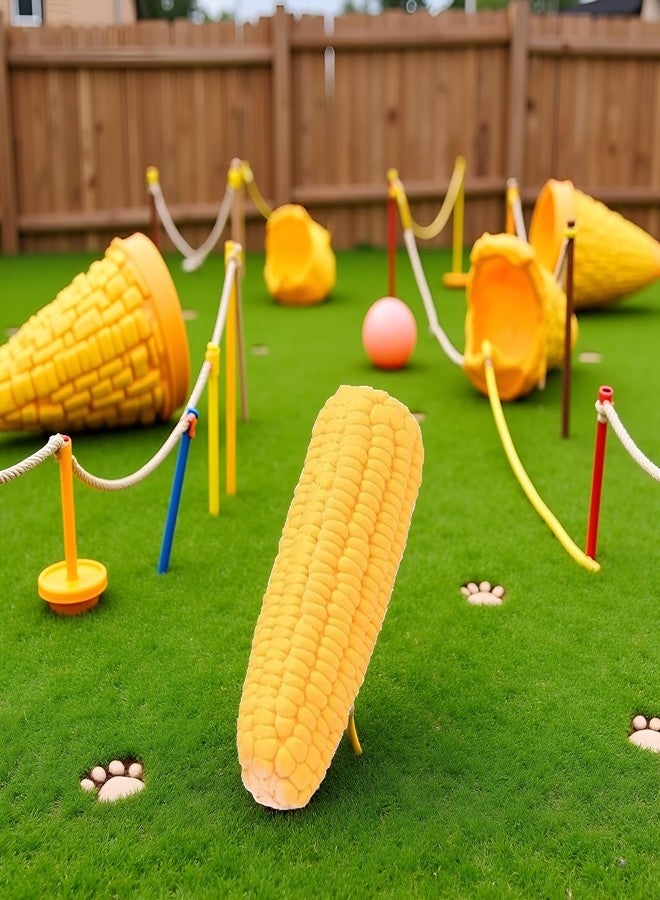 Sluswallow Pet Dog Puppy Latex Corn Shape Squeaky Bite-Resistant Interactive Play Chew Toy Pet Supplies Dog Toy Corn, Toys Aggressive Chewers for Small/Medium/Large - Image 4